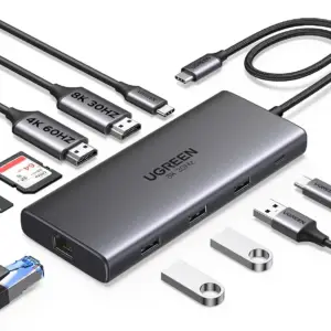 UGREEN USB C Docking Station 10-in-1 مدل 15534 | دو HDMI 4K@60