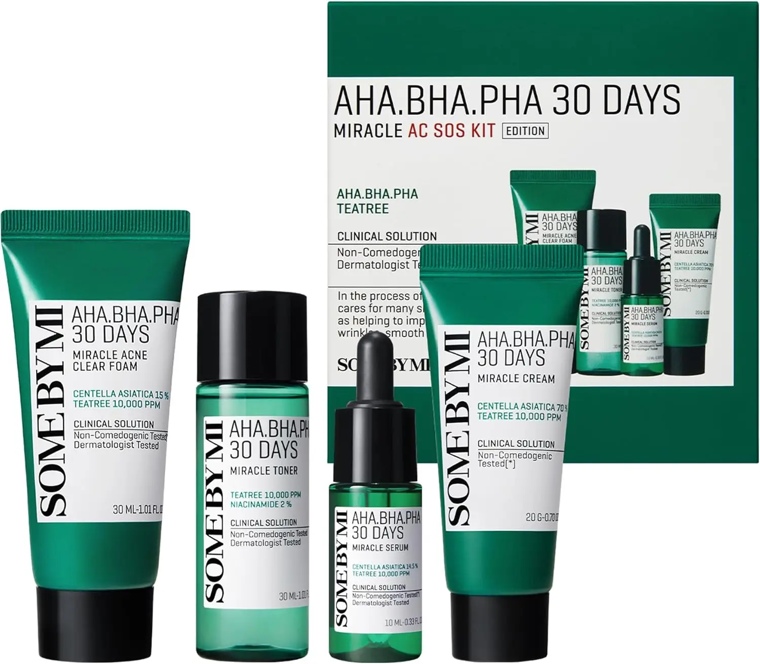 کیت مراقبت روزانه AHA BHA PHA 30 روزه سری AC SOS | Some By Mi - Image 1 کیت مراقبت روزانه AHA BHA PHA 30 روزه سری AC SOS | Some By Mi