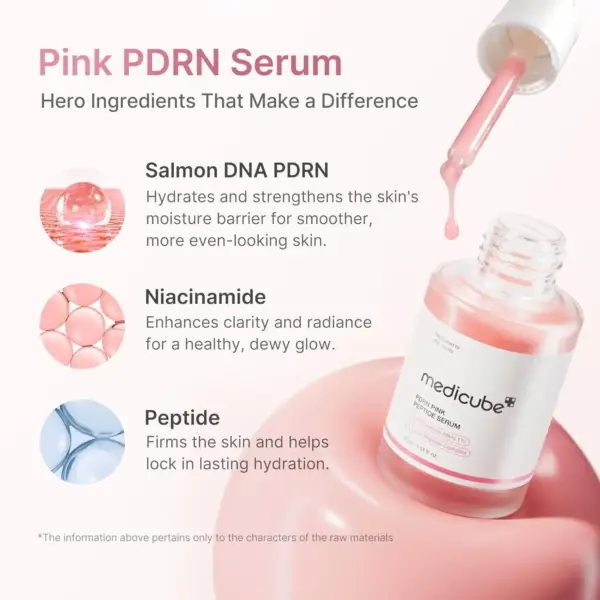 سرم پپتاید مدیکوب PDRN صورتی | medicube PDRN Pink Peptide Serum 1% 30ML