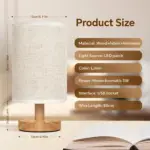چراغ کنار تخت بی شنیون بی لایت USB | Baytion BTL001 | Warm Linen