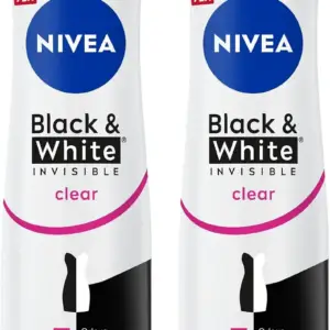 مام اسپری ضدتعریق نایوآ | NIVEA Black & White 72H 2×150ml