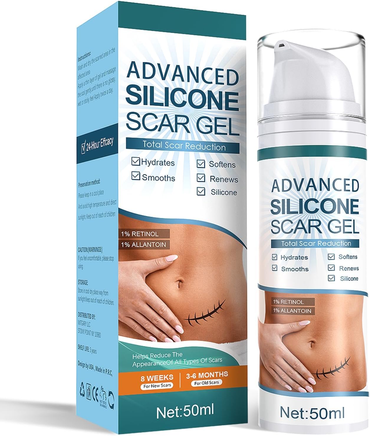 Mitgary ژل/کرم سیلیکونی درمان جای زخم و ترک پوست | Advanced Scar Cream 1.7 oz - Image 1 Mitgary ژل/کرم سیلیکونی درمان جای زخم و ترک پوست | Advanced Scar Cream 1.7 oz