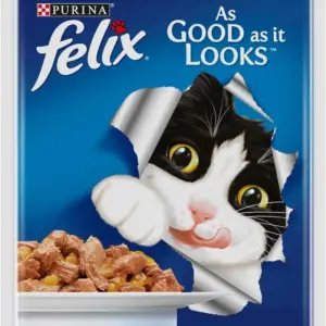 غذای گربه بالغ پورینا فلیکس با سالمون در ژله | Purina Felix 85g x 12