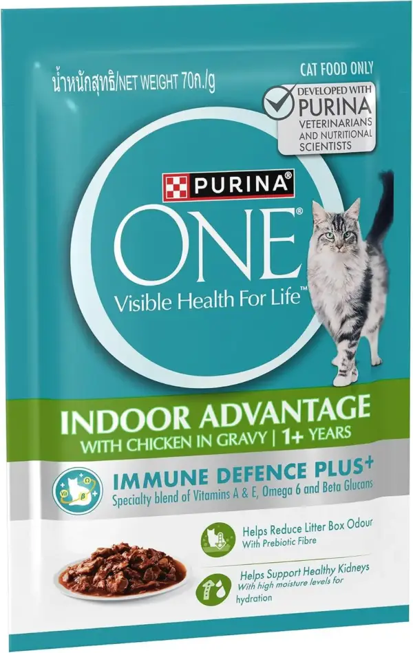غذای مرطوب گربه بالغ Purina One | مرغ داخل‌خانه (70g x 12)