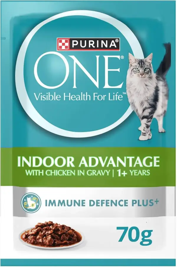 غذای مرطوب گربه بالغ Purina One | مرغ داخل‌خانه (70g x 12)