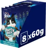 تشویقی گربه پورینا فلیکس مدل Party Mix Seafood | 60g x 8