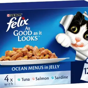 غذای مرطوب گربه پورینا فلیکس | Purina Felix Doubly Delicious Ocean Menu (85g x 12)