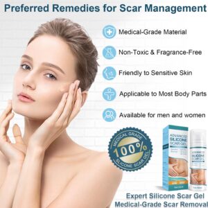 Mitgary ژل/کرم سیلیکونی درمان جای زخم و ترک پوست | Advanced Scar Cream 1.7 oz