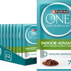 غذای مرطوب گربه بالغ Purina One | مرغ داخل‌خانه (70g x 12)