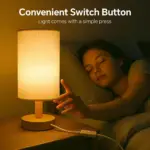 چراغ کنار تخت بی شنیون بی لایت USB | Baytion BTL001 | Warm Linen