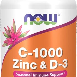 Now Foods C-1000 | C-1000 با زینک و ویتامین D3 | 100 کپسول گیاهی