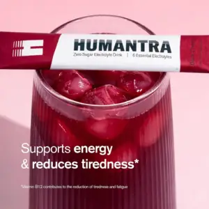 پودر الکترولیت HUMANTRA | Humantra Electrolytes Powder بلک‌چری 20 ساشه