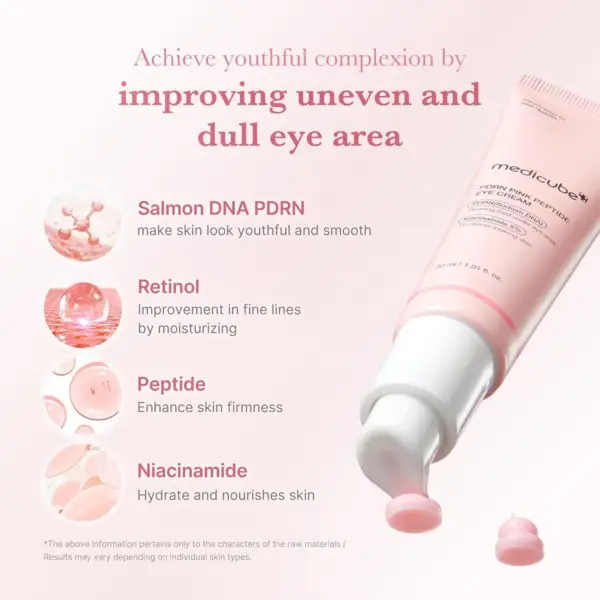 سرم دور چشم رتینول مدیکوب Medicube | Salmon DNA PDRN Pink Peptide