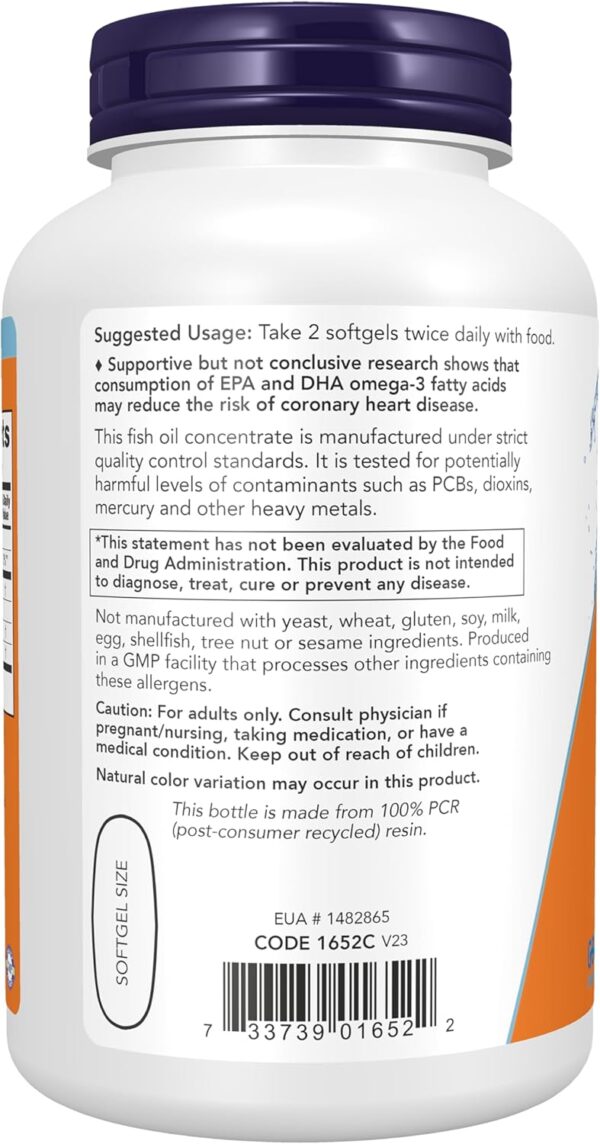 اُمگا 3 نئو فورس NOW | Omega-3 180 EPA / 120 DHA مولکولی دیستیل | 200 کپسول