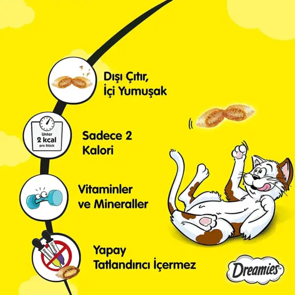 تشویقی گربه Dreamies طعم اردک | Dreamies 60G × 6
