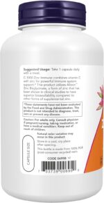 ویتامین C 1000 زینک نو | NOW Vitamin C-1000 with Zinc | 180 کپسول