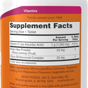 ویتامین C 1000 NOW | NOW Foods ویتامین C-1000 با رز هیپس 250 عددی