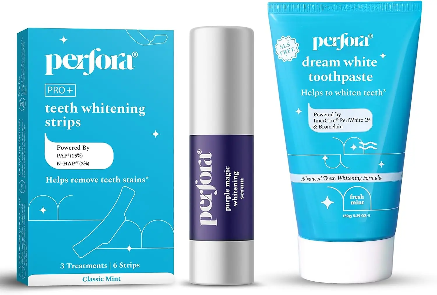 سفیدکننده دندان پرفورا | Perfora Teeth Whitening Combo | نوار 3تایی - Image 1 سفیدکننده دندان پرفورا | Perfora Teeth Whitening Combo | نوار 3تایی