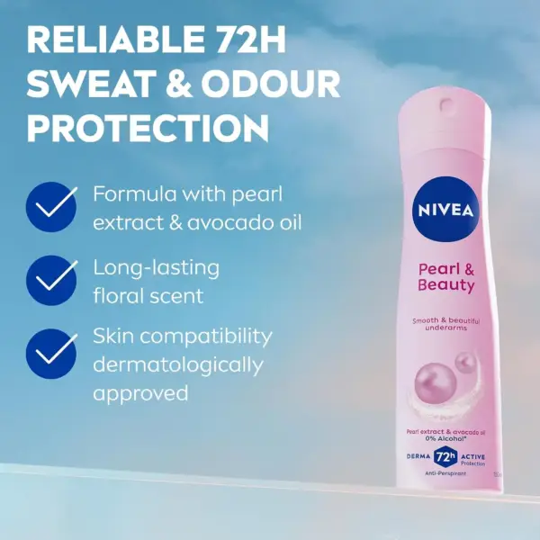 ضدتعریق زنانه نیوآ | NIVEA Pearl & Beauty اسپری 48 ساعته