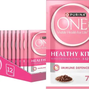 غذای مرطوب گربه توله پورینا وان با مرغ در سس | PURINA ONE 70g بسته ۱۲تایی