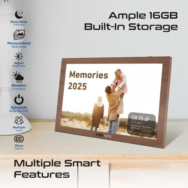 فریم دیجیتال پرومیت Memoria-10 Pine | Promate Full HD 10.1 اینچ