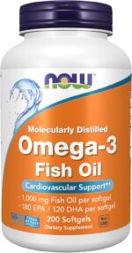 اُمگا 3 نئو فورس NOW | Omega-3 180 EPA / 120 DHA مولکولی دیستیل | 200 کپسول