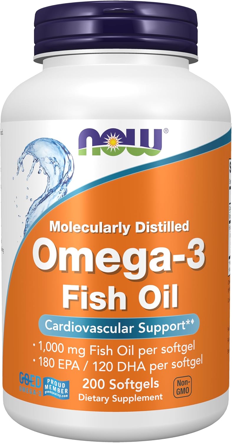 اُمگا 3 نئو فورس NOW | Omega-3 180 EPA / 120 DHA مولکولی دیستیل | 200 کپسول - Image 1 اُمگا 3 نئو فورس NOW | Omega-3 180 EPA / 120 DHA مولکولی دیستیل | 200 کپسول