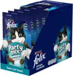 تشویقی گربه پورینا فلیکس مدل Party Mix Seafood | 60g x 8