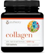 کلاژن ۶۰۰۰ میلی‌گرم Youtheory | Advanced Collagen با ویتامین C | 120 قرص