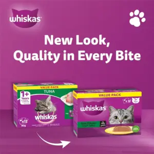 غذای مرطوب گربه ویسکاس تون | Whiskas Tuna in Jelly پک 12×80 گرم