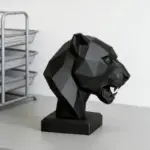 آرناشین هندسی مینی‌مال طرح یوز آفریقایی رومیزی (با پایه)