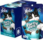 تشویقی گربه پورینا فلیکس مدل Party Mix Seafood | 60g x 8