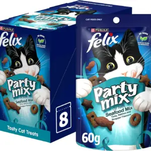 تشویقی گربه پورینا فلیکس مدل Party Mix Seafood | 60g x 8