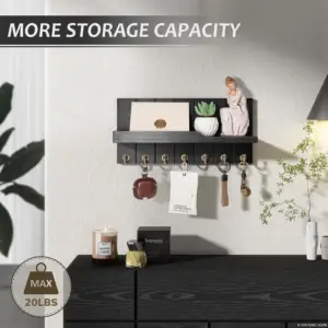 گیره کلید و نظم‌دهنده نامه دیواری KASTWAVE مدل DW6107 | Rust