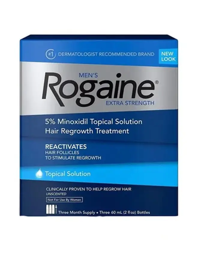 ماینوکسیدیل مردانه راگاین Rogaine Extra Strength 3X محلول 60 میلیلیتر | Rogaine Men's Extra Strength Solution 3X60ml - Image 1 ماینوکسیدیل مردانه راگاین Rogaine Extra Strength 3X محلول 60 میلیلیتر | Rogaine Men's Extra Strength Solution 3X60ml