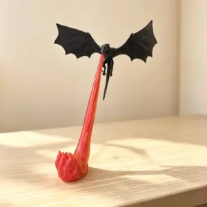 مجسمه اژدهای فانتزی سیاه مدل Flying Dragon