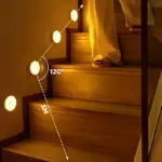 چراغ خواب LED گرد شارژی USB با نور گرم/سرد و تنظیم روشنایی