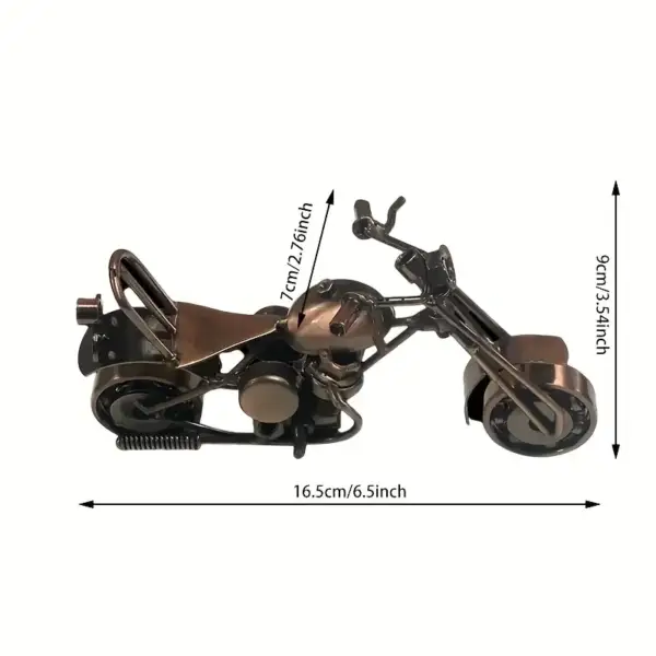 مجسمه رومیزی موتورسیکلت رترو فلزی (دکوری دکـوراسیون منزل)