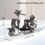 آویز دکوری مدل موتور رکاب‌دار فلزی طرح رترو
