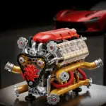 مجموعه مدل موتور V8 با قطعات ساختمانی (بازی شبیه‌سازی)