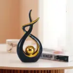 آویز/دکوری مینیمال مدرن رزینی با طرح هندسی انتزاعی