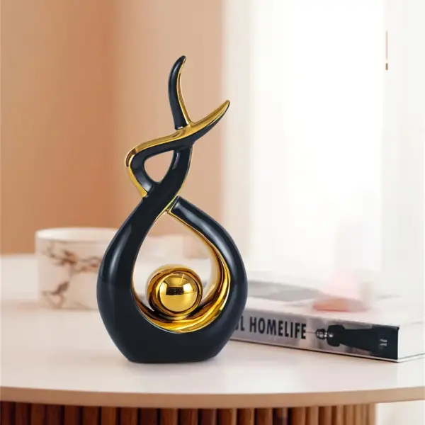 آویز/دکوری مینیمال مدرن رزینی با طرح هندسی انتزاعی