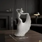مجسمه دکوری رقصنده با دامن بادبزنی شیک