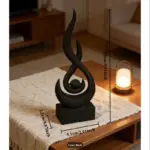 مجسمه طرح شعله مشکی مرواریدی دکوری