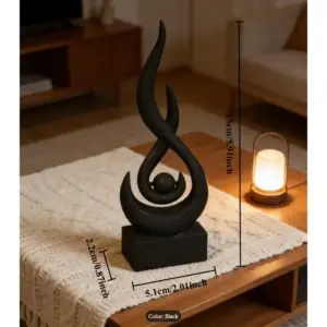 مجسمه طرح شعله مشکی مرواریدی دکوری