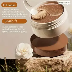 ماسک زیر چشم کافئین ۶۰ عددی حاوی هیالورونیک اسید