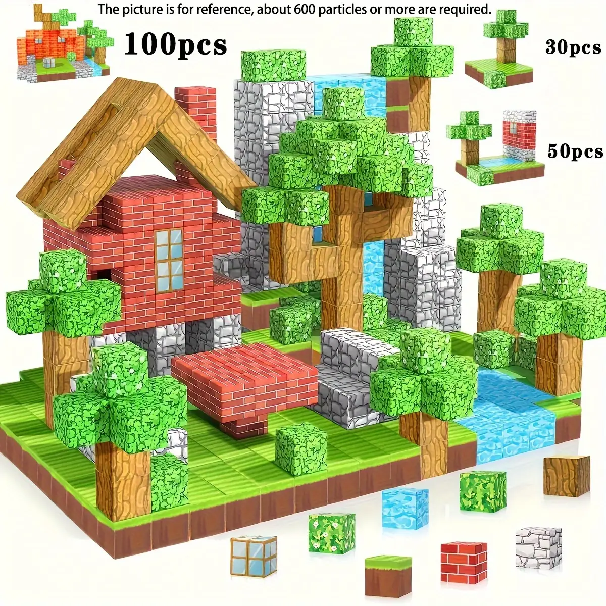 ست بلوکهای مغناطیسی مربعی کوچک 30/50/100 تایی برای آموزش کودکان ست بلوکهای مغناطیسی مربعی کوچک 30/50/100 تایی برای آموزش کودکان