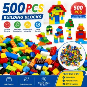 بسته 500 تایی لگو آموزشی ریز (DIY) برای کودکان