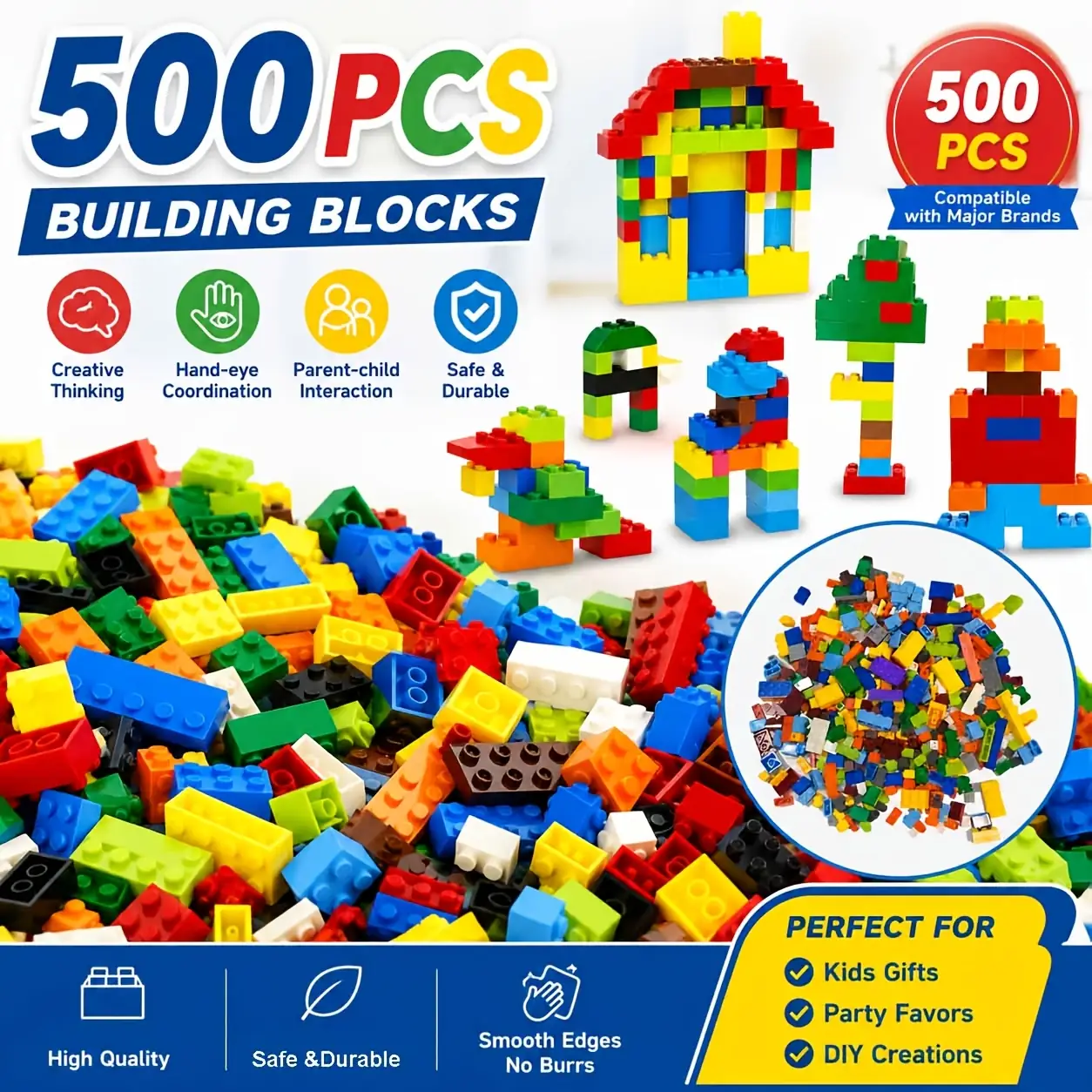 بسته 500 تایی لگو آموزشی ریز (DIY) برای کودکان بسته 500 تایی لگو آموزشی ریز (DIY) برای کودکان