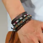 ست ۴ عددی دستبند منجوقی بوهو مردانه طرح حیوانات